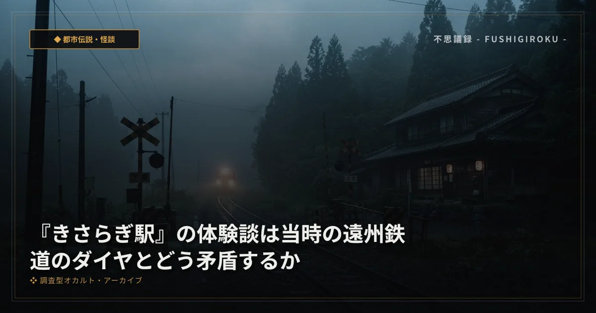 『きさらぎ駅』の体験談は当時の遠州鉄道のダイヤとどう矛盾するか